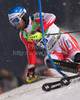 Tenth after first run Wolfgang Hoerl of Austria skiing in first run of Men Night slalom race of Audi FIS alpine skiing World Cup in Schladming, Austria. Slalom race of Men Audi FIS Alpine skiing World Cup 2009-10 was held in Schladming, Austria, on 26th of January 2010.
