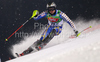 Markus Larsson of Sweden skiing in first run of Men Night slalom race of Audi FIS alpine skiing World Cup in Schladming, Austria. Slalom race of Men Audi FIS Alpine skiing World Cup 2009-10 was held in Schladming, Austria, on 26th of January 2010.
