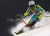 Mitja Dragsic of Slovenia skiing in first run of Men Night slalom race of Audi FIS alpine skiing World Cup in Schladming, Austria. Slalom race of Men Audi FIS Alpine skiing World Cup 2009-10 was held in Schladming, Austria, on 26th of January 2010.
