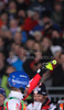 Fourth placed Benjamin Raich of Austria reacts in finish of second run of Men Night slalom race of Audi FIS alpine skiing World Cup in Schladming, Austria. Slalom race of Men Audi FIS Alpine skiing World Cup 2009-10 was held in Schladming, Austria, on 26th of January 2010.
