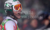 Third placed Manfred Pranger of Austria reacts in finish of second run of Men Night slalom race of Audi FIS alpine skiing World Cup in Schladming, Austria. Slalom race of Men Audi FIS Alpine skiing World Cup 2009-10 was held in Schladming, Austria, on 26th of January 2010.
