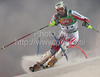 Manfred Pranger of Austria skiing in second run of Men Night slalom race of Audi FIS alpine skiing World Cup in Schladming, Austria. Slalom race of Men Audi FIS Alpine skiing World Cup 2009-10 was held in Schladming, Austria, on 26th of January 2010.
