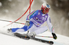 Fourth after first run Davide Simoncelli of Italy skiing in first run of Men giant slalom race of Audi FIS alpine skiing World Cup in Kranjska Gora, Slovenia. Giant slalom race of Men Audi FIS Alpine skiing World Cup 2009-10, which substituted canceled giant slalom race from Adelboden, Switzerland, was held on Friday in Kranjska Gora, Slovenia, on 29th of January 2010.

