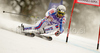 Thomas Mermillod Blondin of France skiing in first run of Men giant slalom race of Audi FIS alpine skiing World Cup in Kranjska Gora, Slovenia. Giant slalom race of Men Audi FIS Alpine skiing World Cup 2009-10, which substituted canceled giant slalom race from Adelboden, Switzerland, was held on Friday in Kranjska Gora, Slovenia, on 29th of January 2010.
