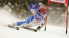 Florian Eisath of Italy skiing in first run of Men giant slalom race of Audi FIS alpine skiing World Cup in Kranjska Gora, Slovenia. Giant slalom race of Men Audi FIS Alpine skiing World Cup 2009-10, which substituted canceled giant slalom race from Adelboden, Switzerland, was held on Friday in Kranjska Gora, Slovenia, on 29th of January 2010.
