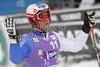 Fifth placed Davide Simoncelli of Italy reacts in finish of second run of Men giant slalom race of Audi FIS alpine skiing World Cup in Kranjska Gora, Slovenia. Giant slalom race of Men Audi FIS Alpine skiing World Cup 2009-10, which substituted canceled giant slalom race from Adelboden, Switzerland, was held on Friday in Kranjska Gora, Slovenia, on 29th of January 2010.
