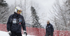 Marcus Sandell of Finland on inspection of first run of second Men giant slalom race of Audi FIS alpine skiing World Cup in Kranjska Gora, Slovenia. Second giant slalom race of Men Audi FIS Alpine skiing World Cup 2009-10, was held on Saturday in Kranjska Gora, Slovenia, on 30th of January 2010.
