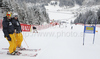 Andreas Romar of Finland (R) during inspection of first run of second Men giant slalom race of Audi FIS alpine skiing World Cup in Kranjska Gora, Slovenia. Second giant slalom race of Men Audi FIS Alpine skiing World Cup 2009-10, was held on Saturday in Kranjska Gora, Slovenia, on 30th of January 2010.
