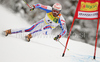 Gauthier De Tessieres of France skiing in first run of second Men giant slalom race of Audi FIS alpine skiing World Cup in Kranjska Gora, Slovenia. Second giant slalom race of Men Audi FIS Alpine skiing World Cup 2009-10, was held on Saturday in Kranjska Gora, Slovenia, on 30th of January 2010.
