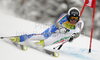 Omar Longhi of Italy skiing in first run of second Men giant slalom race of Audi FIS alpine skiing World Cup in Kranjska Gora, Slovenia. Second giant slalom race of Men Audi FIS Alpine skiing World Cup 2009-10, was held on Saturday in Kranjska Gora, Slovenia, on 30th of January 2010.
