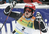 Second placed Kjetil Jansrud of Norway reacts in finish of second run of second Men giant slalom race of Audi FIS alpine skiing World Cup in Kranjska Gora, Slovenia. Second giant slalom race of Men Audi FIS Alpine skiing World Cup 2009-10, was held on Saturday in Kranjska Gora, Slovenia, on 30th of January 2010.
