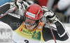 Second placed Kjetil Jansrud of Norway reacts in finish of second run of second Men giant slalom race of Audi FIS alpine skiing World Cup in Kranjska Gora, Slovenia. Second giant slalom race of Men Audi FIS Alpine skiing World Cup 2009-10, was held on Saturday in Kranjska Gora, Slovenia, on 30th of January 2010.
