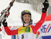 Winner Marcel Hirscher of Austria celebrates his medal won in second Men giant slalom race of Audi FIS alpine skiing World Cup in Kranjska Gora, Slovenia. Second giant slalom race of Men Audi FIS Alpine skiing World Cup 2009-10, was held on Saturday in Kranjska Gora, Slovenia, on 30th of January 2010.
