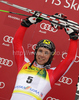 Winner Marcel Hirscher of Austria celebrates his medal won in second Men giant slalom race of Audi FIS alpine skiing World Cup in Kranjska Gora, Slovenia. Second giant slalom race of Men Audi FIS Alpine skiing World Cup 2009-10, was held on Saturday in Kranjska Gora, Slovenia, on 30th of January 2010.
