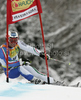 Fifth placed Davide Simoncelli of Italy skiing in second run of second Men giant slalom race of Audi FIS alpine skiing World Cup in Kranjska Gora, Slovenia. Second giant slalom race of Men Audi FIS Alpine skiing World Cup 2009-10, was held on Saturday in Kranjska Gora, Slovenia, on 30th of January 2010.
