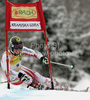 Winner Marcel Hirscher of Austria skiing in second run of second Men giant slalom race of Audi FIS alpine skiing World Cup in Kranjska Gora, Slovenia. Second giant slalom race of Men Audi FIS Alpine skiing World Cup 2009-10, was held on Saturday in Kranjska Gora, Slovenia, on 30th of January 2010.
