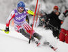 Third placed after first run Benjamin Raich of Austria skiing in first run of Men slalom race of Audi FIS alpine skiing World Cup in Kranjska Gora, Slovenia. Slalom race of Men Audi FIS Alpine skiing World Cup 2009-10, was held on Sunday in Kranjska Gora, Slovenia, on 31st of January 2010.

