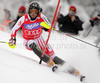 Second after first run Reinfried Herbst of Austria skiing in first run of Men slalom race of Audi FIS alpine skiing World Cup in Kranjska Gora, Slovenia. Slalom race of Men Audi FIS Alpine skiing World Cup 2009-10, was held on Sunday in Kranjska Gora, Slovenia, on 31st of January 2010.
