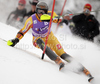 Fourth after first run Michael Janyk of Canada skiing in first run of Men slalom race of Audi FIS alpine skiing World Cup in Kranjska Gora, Slovenia. Slalom race of Men Audi FIS Alpine skiing World Cup 2009-10, was held on Sunday in Kranjska Gora, Slovenia, on 31st of January 2010.

