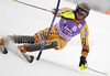 Fourth after first run Michael Janyk of Canada skiing in first run of Men slalom race of Audi FIS alpine skiing World Cup in Kranjska Gora, Slovenia. Slalom race of Men Audi FIS Alpine skiing World Cup 2009-10, was held on Sunday in Kranjska Gora, Slovenia, on 31st of January 2010.
