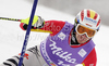 Felix Neureuther of Germany skiing in first run of Men slalom race of Audi FIS alpine skiing World Cup in Kranjska Gora, Slovenia. Slalom race of Men Audi FIS Alpine skiing World Cup 2009-10, was held on Sunday in Kranjska Gora, Slovenia, on 31st of January 2010.

