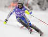 Markus Larsson of Sweden skiing in first run of Men slalom race of Audi FIS alpine skiing World Cup in Kranjska Gora, Slovenia. Slalom race of Men Audi FIS Alpine skiing World Cup 2009-10, was held on Sunday in Kranjska Gora, Slovenia, on 31st of January 2010.
