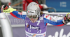 Julien Lizeroux of France  reacts in finish of first run of Men slalom race of Audi FIS alpine skiing World Cup in Kranjska Gora, Slovenia. Slalom race of Men Audi FIS Alpine skiing World Cup 2009-10, was held on Sunday in Kranjska Gora, Slovenia, on 31st of January 2010.
