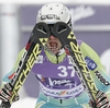Mitja Dragsic of Slovenia reacts in finish of first run of Men slalom race of Audi FIS alpine skiing World Cup in Kranjska Gora, Slovenia. Slalom race of Men Audi FIS Alpine skiing World Cup 2009-10, was held on Sunday in Kranjska Gora, Slovenia, on 31st of January 2010.
