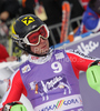 Second placed Marcel Hirscher of Austria reacts in finish of second run of Men slalom race of Audi FIS alpine skiing World Cup in Kranjska Gora, Slovenia. Slalom race of Men Audi FIS Alpine skiing World Cup 2009-10, was held on Sunday in Kranjska Gora, Slovenia, on 31st of January 2010.
