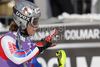 Third placed Julien Lizeroux of France reacts in finish of second run of Men slalom race of Audi FIS alpine skiing World Cup in Kranjska Gora, Slovenia. Slalom race of Men Audi FIS Alpine skiing World Cup 2009-10, was held on Sunday in Kranjska Gora, Slovenia, on 31st of January 2010.
