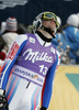 Steve Missillier of France reacts in finish of second run of Men slalom race of Audi FIS alpine skiing World Cup in Kranjska Gora, Slovenia. Slalom race of Men Audi FIS Alpine skiing World Cup 2009-10, was held on Sunday in Kranjska Gora, Slovenia, on 31st of January 2010.

