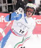 Werner Heel of Italy reacts in finish of Men downhill race of Audi FIS alpine skiing World Cup in Garmisch-Partenkirchen, Germany. Training for downhill race of Men Audi FIS Alpine skiing World Cup 2009-10, was held on Tuesday in Garmisch-Partenkirchen, Germany, on 9th of March 2010.
