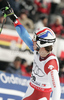 Winner Carlo Janka of Switzerland reacts in finish of Men downhill race of Audi FIS alpine skiing World Cup in Garmisch-Partenkirchen, Germany. Training for downhill race of Men Audi FIS Alpine skiing World Cup 2009-10, was held on Tuesday in Garmisch-Partenkirchen, Germany, on 9th of March 2010.
