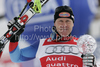 Didier Cuche of Switzerland reacts in finish of Men downhill race of Audi FIS alpine skiing World Cup in Garmisch-Partenkirchen, Germany. Training for downhill race of Men Audi FIS Alpine skiing World Cup 2009-10, was held on Tuesday in Garmisch-Partenkirchen, Germany, on 9th of March 2010.
