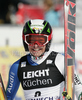 Johanna Schnarf of Italy reacts in finish of Women downhill race of Audi FIS alpine skiing World Cup in Garmisch-Partenkirchen, Germany. Training for downhill race of Men Audi FIS Alpine skiing World Cup 2009-10, was held on Tuesday in Garmisch-Partenkirchen, Germany, on 9th of March 2010.
