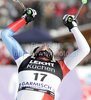 Fourth placed Nadja Kamer of Switzerland reacts in finish of Women downhill race of Audi FIS alpine skiing World Cup in Garmisch-Partenkirchen, Germany. Training for downhill race of Men Audi FIS Alpine skiing World Cup 2009-10, was held on Tuesday in Garmisch-Partenkirchen, Germany, on 9th of March 2010.

