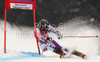 Taina Barioz of France skiing in first run of last Women Giant slalom race of Audi FIS alpine skiing World Cup, which was held on Kandahar course in Garmisch-Partenkirchen, Germany. Last Giant slalom race of Women Audi FIS Alpine skiing World Cup 2009-10, was held on Thursday, 11th of March 2010 in Garmisch-Partenkirchen, Germany.
