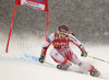 Third after first run Elisabeth Goergl of Austria skiing in first run of last Women Giant slalom race of Audi FIS alpine skiing World Cup, which was held on Kandahar course in Garmisch-Partenkirchen, Germany. Last Giant slalom race of Women Audi FIS Alpine skiing World Cup 2009-10, was held on Thursday, 11th of March 2010 in Garmisch-Partenkirchen, Germany.
