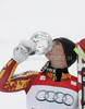 Erik Guay of Canada celebrates overall Super-G World cup victory after last Men Super-G race of Audi FIS alpine skiing World Cup, which was held on Kandahar course in Garmisch-Partenkirchen, Germany. Last Super-G race of Men Audi FIS Alpine skiing World Cup 2009-10, was held on Thursday, 11th of March 2010 in Garmisch-Partenkirchen, Germany.
