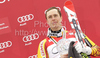 Winner Erik Guay of Canada celebrates overall Super-G World cup victory after last Men Super-G race of Audi FIS alpine skiing World Cup, which was held on Kandahar course in Garmisch-Partenkirchen, Germany. Last Super-G race of Men Audi FIS Alpine skiing World Cup 2009-10, was held on Thursday, 11th of March 2010 in Garmisch-Partenkirchen, Germany.
