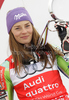 Third placed Tina Maze of Slovenia celebrates overall Super-G World cup medal after last Women Super-G race of Audi FIS alpine skiing World Cup, which was held on Kandahar course in Garmisch-Partenkirchen, Germany. Last Super-G race of Women Audi FIS Alpine skiing World Cup 2009-10, was held on Thursday, 11th of March 2010 in Garmisch-Partenkirchen, Germany.
