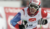 Carlo Janka of Switzerland reacts in finish of first run of last Men Giant slalom race of Audi FIS alpine skiing World Cup, which was held on Kandahar course in Garmisch-Partenkirchen, Germany. Last Giant slalom race of Men Audi FIS Alpine skiing World Cup 2009-10, was held on Friday, 12th of March 2010 in Garmisch-Partenkirchen, Germany.
