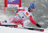 Benjamin Raich of Austria skiing in first run of last Men Giant slalom race of Audi FIS alpine skiing World Cup, which was held on Kandahar course in Garmisch-Partenkirchen, Germany. Last Giant slalom race of Men Audi FIS Alpine skiing World Cup 2009-10, was held on Friday, 12th of March 2010 in Garmisch-Partenkirchen, Germany.
