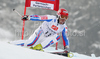 Cyprien Richard of France skiing in first run of last Men Giant slalom race of Audi FIS alpine skiing World Cup, which was held on Kandahar course in Garmisch-Partenkirchen, Germany. Last Giant slalom race of Men Audi FIS Alpine skiing World Cup 2009-10, was held on Friday, 12th of March 2010 in Garmisch-Partenkirchen, Germany.
