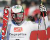 Alexander Ploner of Italy reacts in finish of second run of last Men Giant slalom race of Audi FIS alpine skiing World Cup, which was held on Kandahar course in Garmisch-Partenkirchen, Germany. Last Giant slalom race of Men Audi FIS Alpine skiing World Cup 2009-10, was held on Friday, 12th of March 2010 in Garmisch-Partenkirchen, Germany.

