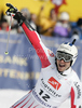 Third placed Philipp Schoerghofer of Austria reacts in finish of second run of last Men Giant slalom race of Audi FIS alpine skiing World Cup, which was held on Kandahar course in Garmisch-Partenkirchen, Germany. Last Giant slalom race of Men Audi FIS Alpine skiing World Cup 2009-10, was held on Friday, 12th of March 2010 in Garmisch-Partenkirchen, Germany.
