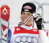 Third placed Nadia Styger of Switzerland celebrates overall Super-G World cup medal after last Women Super-G race of Audi FIS alpine skiing World Cup, which was held on Kandahar course in Garmisch-Partenkirchen, Germany. Last super-g race of Women Audi FIS Alpine skiing World Cup 2009-10, was held on Friday, 12th of March 2010 in Garmisch-Partenkirchen, Germany.
