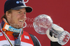 Winner Ted Ligety of USA celebrates overall Giant slalom World cup victory after last Men giant slalom race of Audi FIS alpine skiing World Cup, which was held on Kandahar course in Garmisch-Partenkirchen, Germany. Last giant slalom race of Men Audi FIS Alpine skiing World Cup 2009-10, was held on Friday, 12th of March 2010 in Garmisch-Partenkirchen, Germany.
