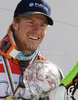 Winner Ted Ligety of USA celebrates overall Giant slalom World cup victory after last Men giant slalom race of Audi FIS alpine skiing World Cup, which was held on Kandahar course in Garmisch-Partenkirchen, Germany. Last giant slalom race of Men Audi FIS Alpine skiing World Cup 2009-10, was held on Friday, 12th of March 2010 in Garmisch-Partenkirchen, Germany.
