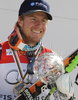Winner Ted Ligety of USA celebrates overall Giant slalom World cup victory after last Men giant slalom race of Audi FIS alpine skiing World Cup, which was held on Kandahar course in Garmisch-Partenkirchen, Germany. Last giant slalom race of Men Audi FIS Alpine skiing World Cup 2009-10, was held on Friday, 12th of March 2010 in Garmisch-Partenkirchen, Germany.
